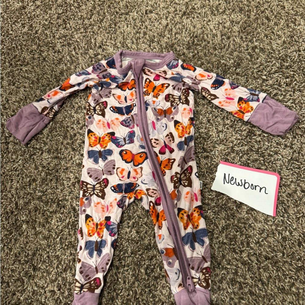Butterfly Print Kids One Piece